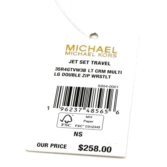 Michael Kors Large Double Zip Wallet
Wristlet Cream Multi - Picture 8 of 8